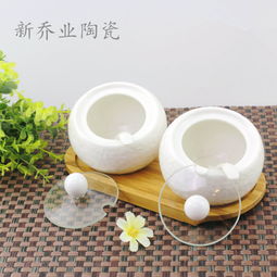 潮州新喬業(yè)陶瓷廠直銷(xiāo) 時(shí)尚陶瓷調(diào)味罐兩件套，打造高品質(zhì)廚房生活